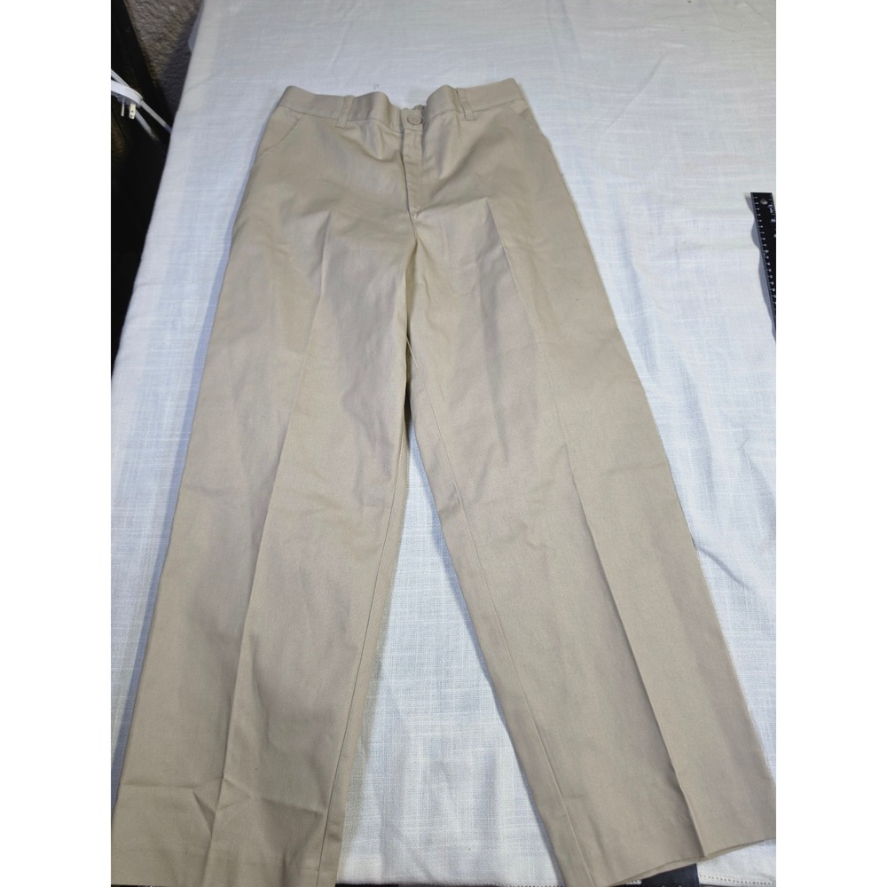 Real School Khaki Uniform Pants Boys 16H Husky Tan Twill 60363 RKAK New